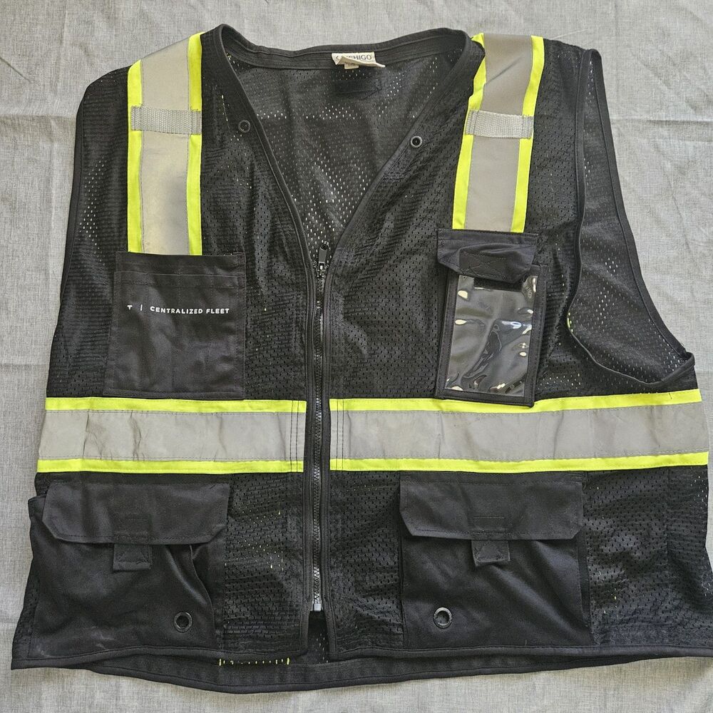 Tesla Employee Uniform Centralized Fleet Kishigo Safety Vest 2x/3x Black